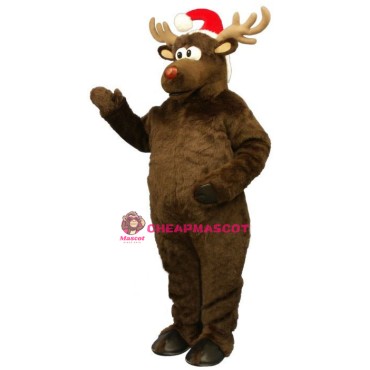 Christmas Deer w-Hat Lightweight Mascot Costume