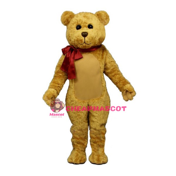 Stuffed Teddy w-Bow Lightweight Mascot Costume