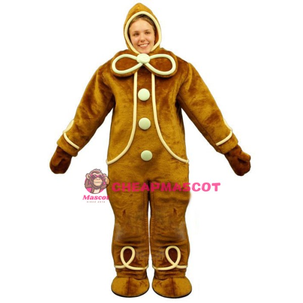 Ginger Bread w-Hood Lightweight Mascot Costume