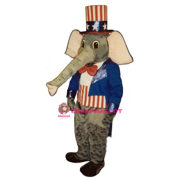 Patriotic Elephant Lightweight Mascot Costume