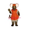 Granny Mouse w-Glasses Hat&Apron Lightweight Mascot Costume
