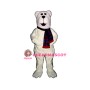 Arctic Bear w-Scarf Lightweight Mascot Costume