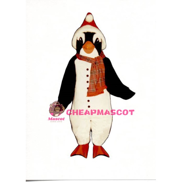 Christmas Penguinw-Scarf& Santa Hat Lightweight Mascot Costume