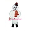 Smiling Snowmanw-Hat & Scarf Lightweight Mascot Costume