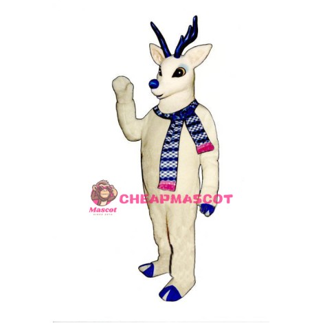 Snow Deer w-Scarf Lightweight Mascot Costume