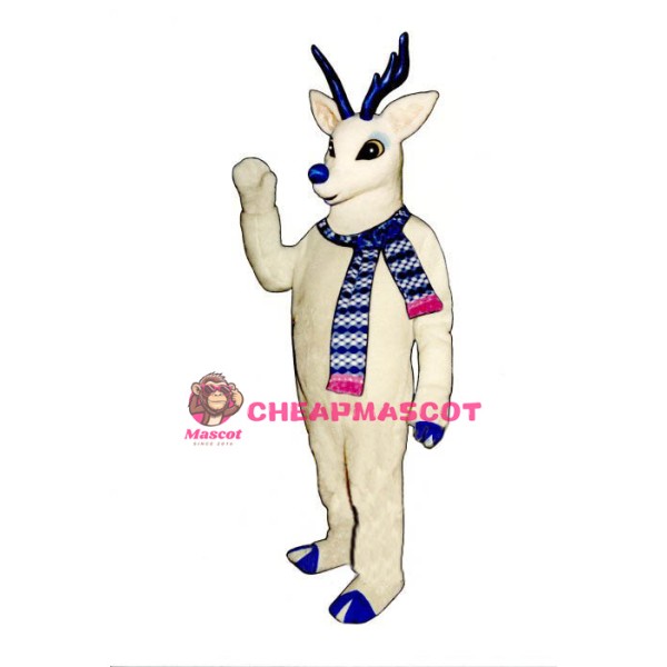Snow Deer w-Scarf Lightweight Mascot Costume