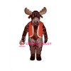 Milton Moose w-Christmas Vest Lightweight Mascot Costume