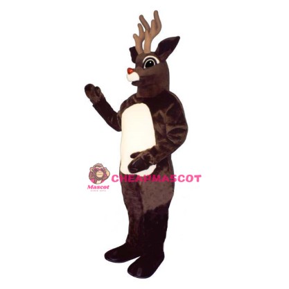Sled Deer w-Lite-Up Nose Lightweight Mascot Costume