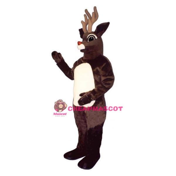 Sled Deer w-Lite-Up Nose Lightweight Mascot Costume
