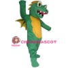 Cartoon Green & Yellow Dinosaur Mascot Costume