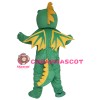 Cartoon Green & Yellow Dinosaur Mascot Costume