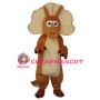 Cartoon Dumb Brown Dinosaur Mascot Costume For Adult