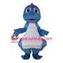 Cartoon So Lovely Blue & White Dinosaur Baby Mascot Costume