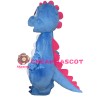 Cartoon So Lovely Blue & White Dinosaur Baby Mascot Costume
