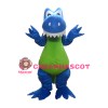  Adult Cartoon Happy Blue & Green Crocodile Mascot Costume