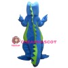  Adult Cartoon Happy Blue & Green Crocodile Mascot Costume