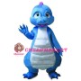 Cartoon Fancy Adult Blue & White Dinosaur Mascot Costume