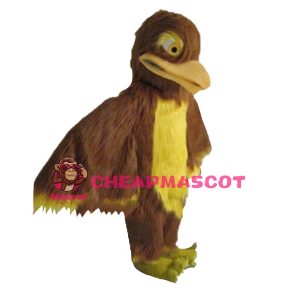Adult Brown & Yellow Eagle Mascot Costume