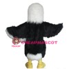Happy Black & White Eagle Mascot Costume