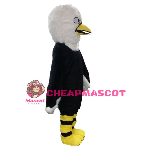 Adult Size Fancy Black Eagle Mascot Costume