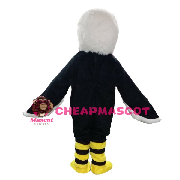 Adult Size Fancy Black Eagle Mascot Costume