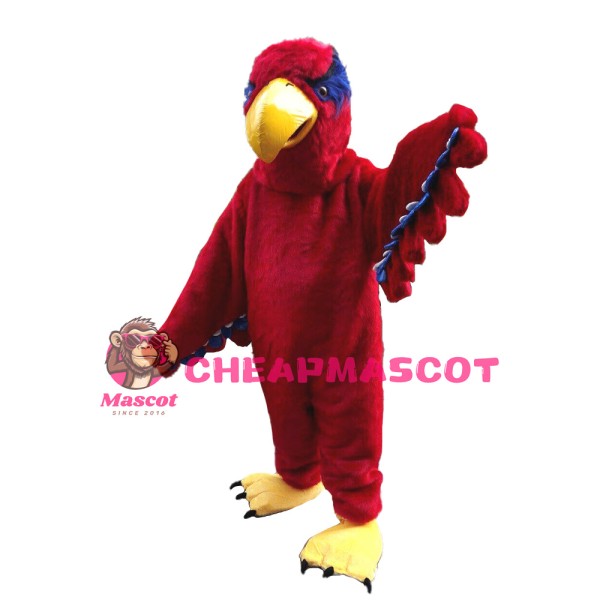 Adult Cartoon Red Eagle Mascot Costume