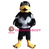 Fierce Black & White Eagle Mascot Costume For Adult
