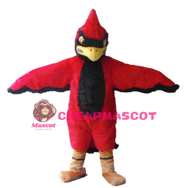  Adult Size Scary Black & Red Eagle Mascot Costume