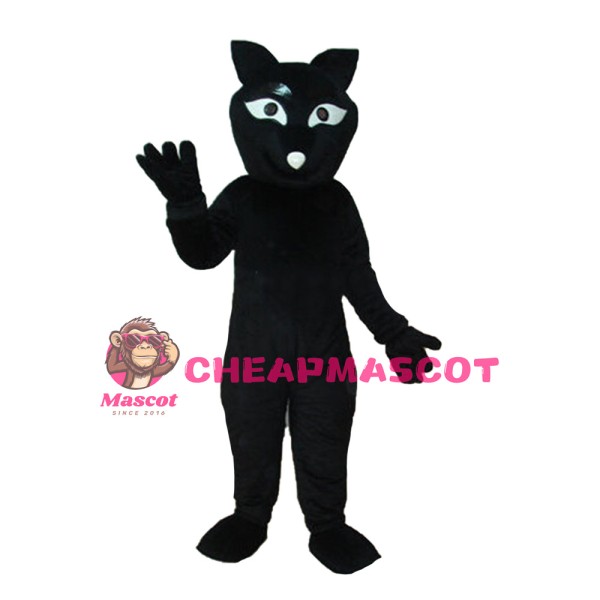 New Cartoon Unisex Black Fox Mascot Costume For Event