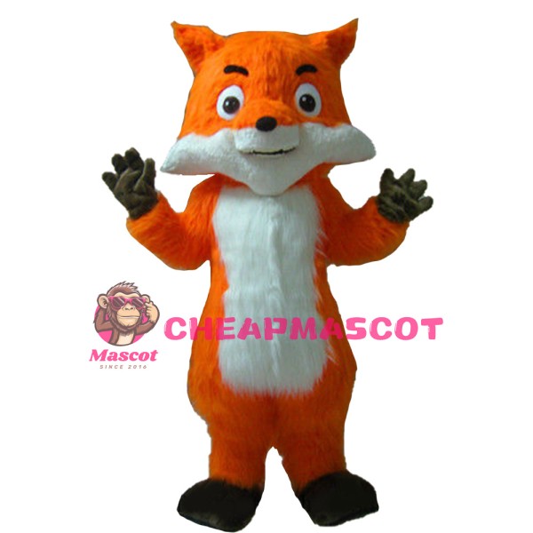 Adult Size Fancy Lovely Orange Fox Mascot Costume