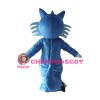 Smiling Blue Fox Mascot Costume For Carnival