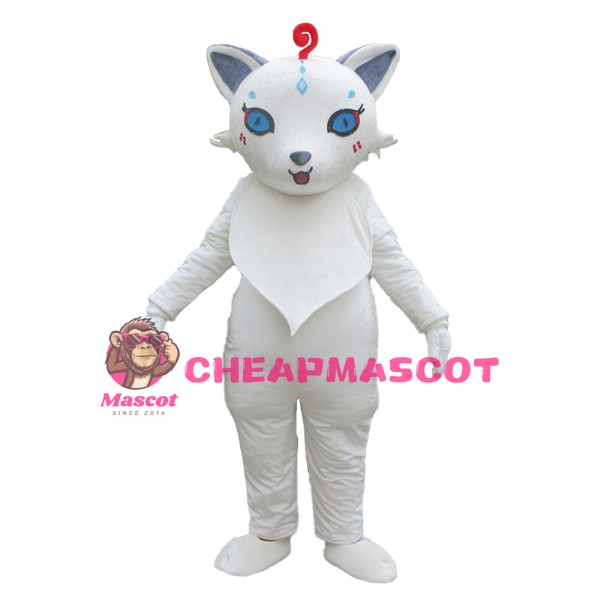 Professional New Kind Cartoon White Fox Mascot Costume