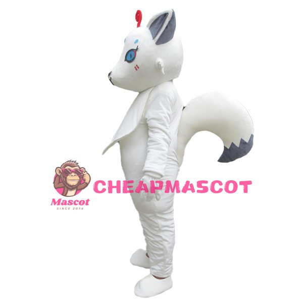 Professional New Kind Cartoon White Fox Mascot Costume