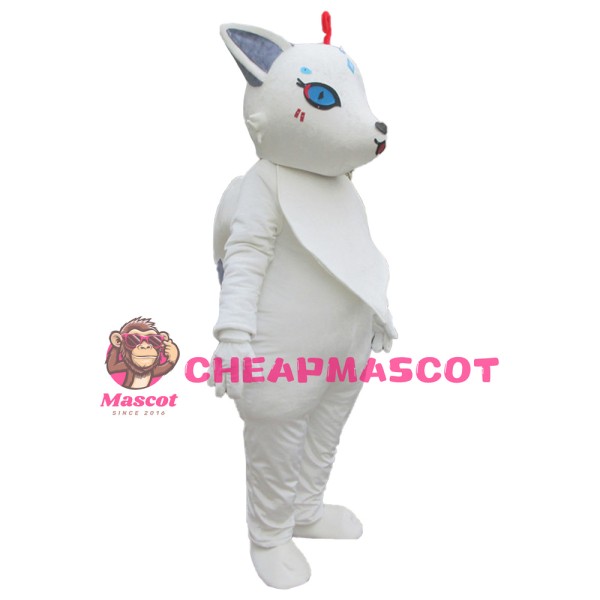 Professional New Kind Cartoon White Fox Mascot Costume
