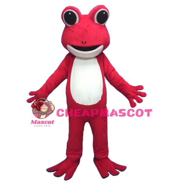 Fancy Cute Pink Frog Mascot Costume