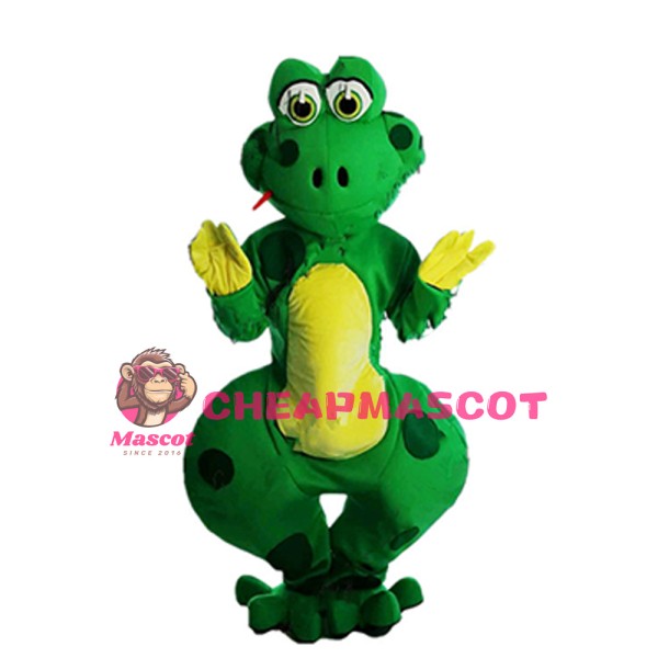 Professional Cartoon Green Snake Mascot Costume