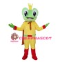 New Kind Happy Yellow Frog With Red Cloak Mascot Costume