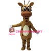 New Funny Super Cute Giraffe With Glasses Mascot Costume