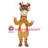 New Funny Super Cute Giraffe With Glasses Mascot Costume