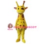 Cute Plush Yellow Giraffe Mascot Costume