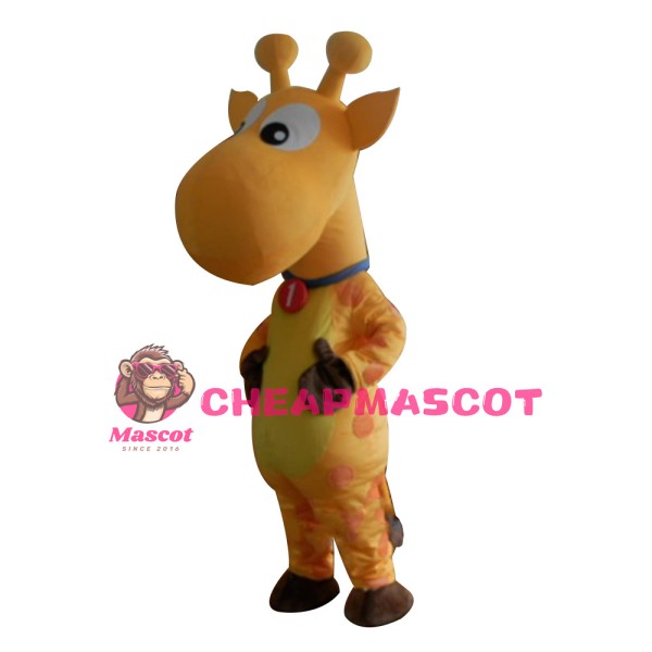 Lovely Cartoon Orange Giraffe Mascot Costume For Festival