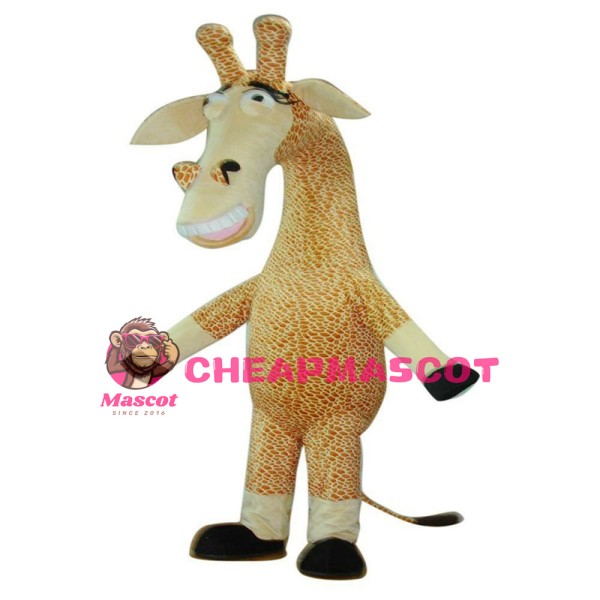 Adult Size Cartoon Giraffe Mascot Costume For Party Event