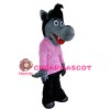 Good Quality Friendly Wolf With Red Top Mascot Costume