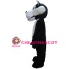 Classic Black & White Wolf Mascot Costume