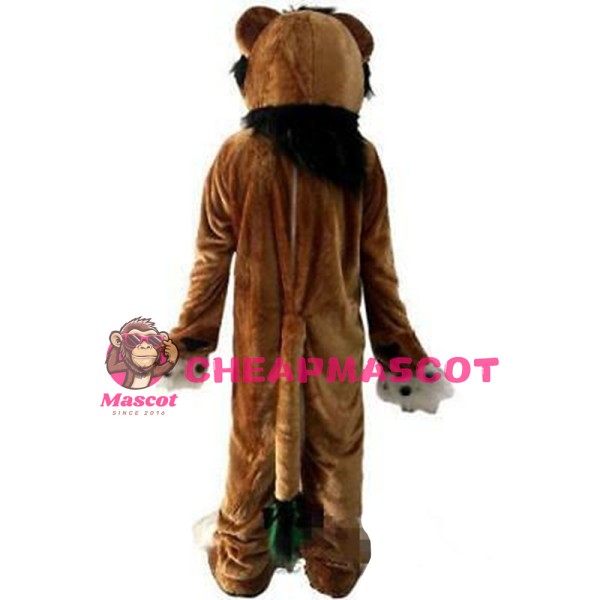 Long Fur Happy Lion Mascot Costume For Party