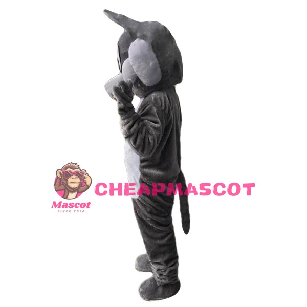 Cartoon Plush Grey Wolf Mascot Costume