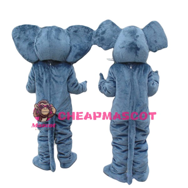Lovely Grey Elephant With Pink Ears Mascot Costume
