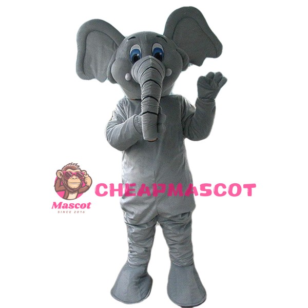 Funny Grey Elephant Mascot Costume