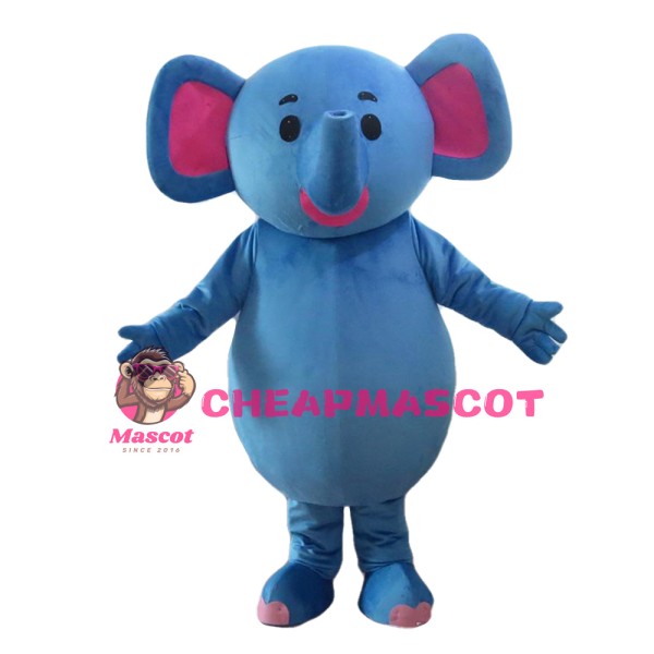 Super Cute Blue Elephant Baby Mascot Costume For Activity