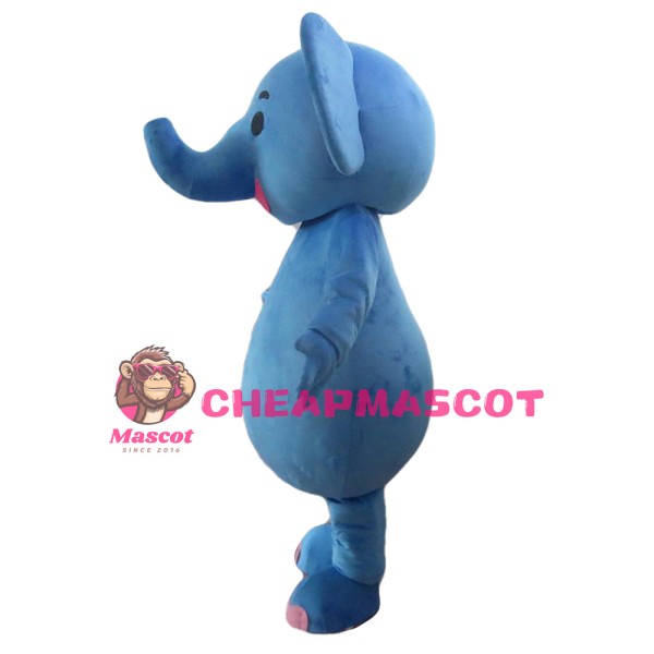 Super Cute Blue Elephant Baby Mascot Costume For Activity